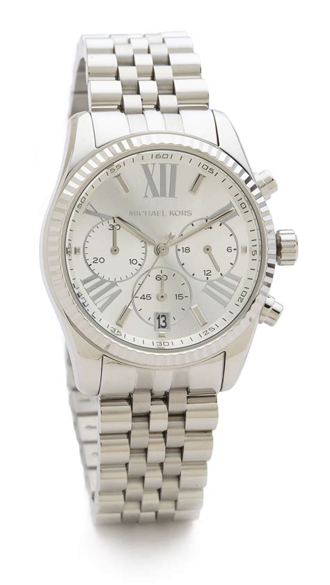 uhr silber damen michael kors|michael kors silver designer watches.